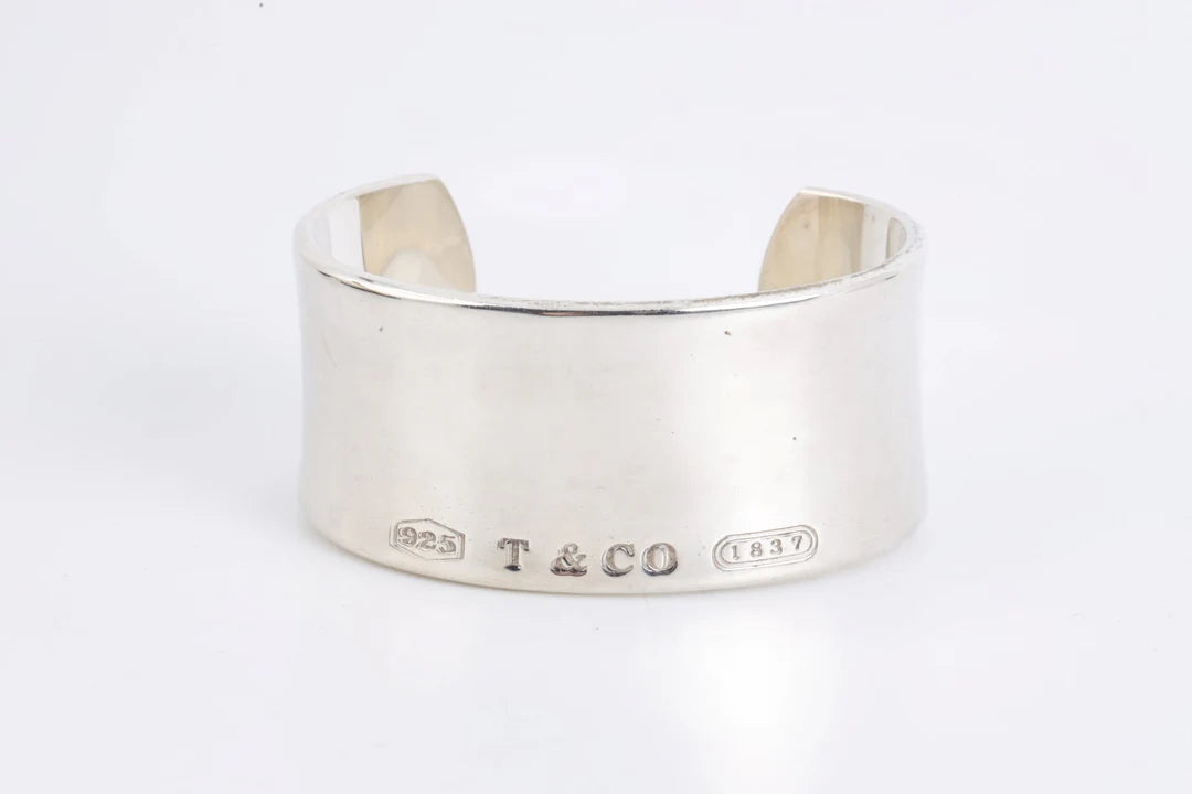 6.5" Tiffany & Co. 925 Silver Wide Cuff Bracelet