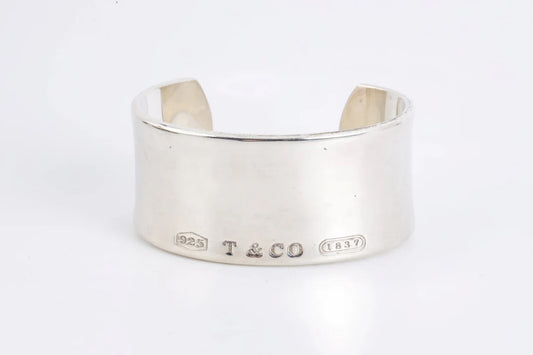 6.5" Tiffany & Co. 925 Silver Wide Cuff Bracelet
