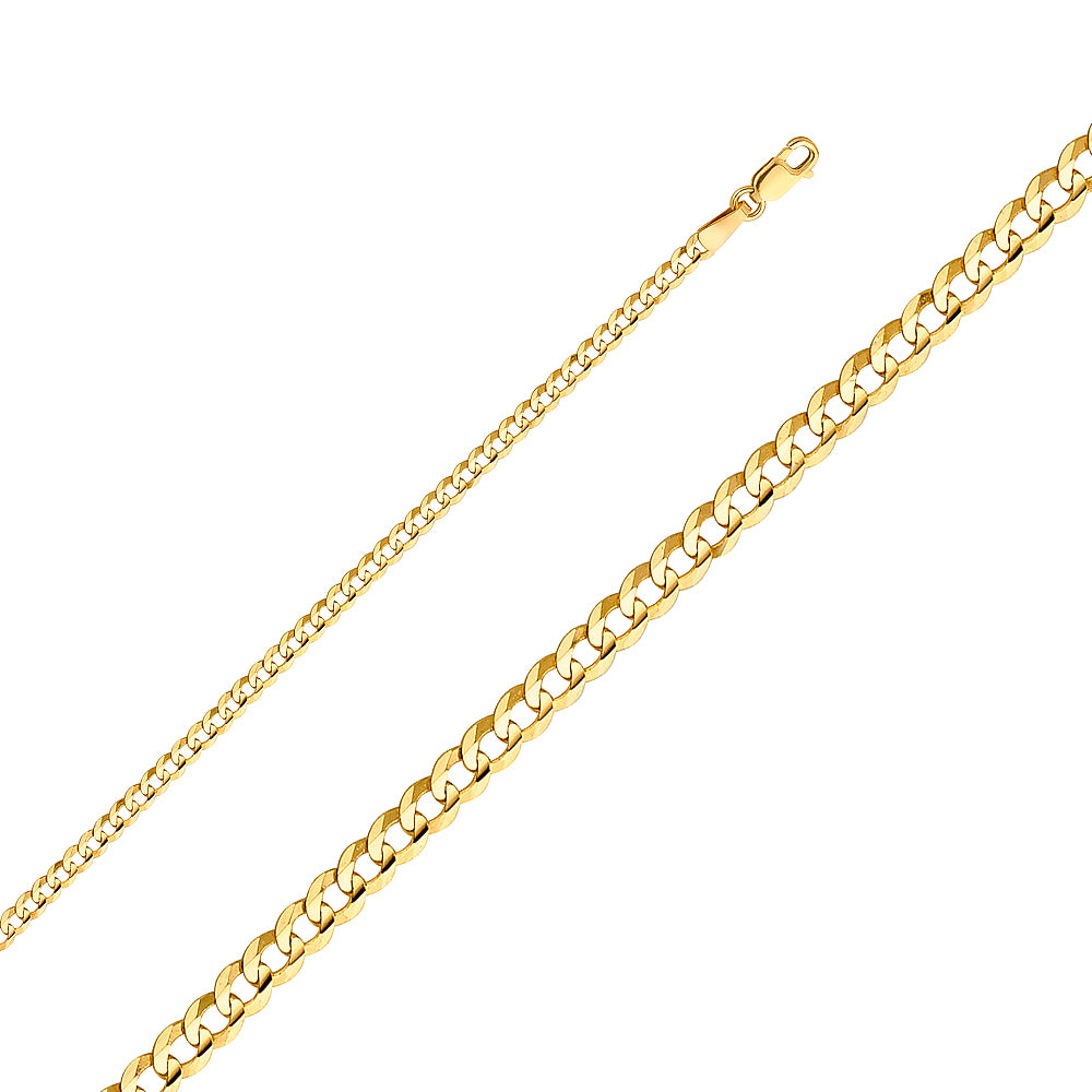 Curb Link Baby Bracelet – 7" | 2.5mm | 10kt Solid Gold